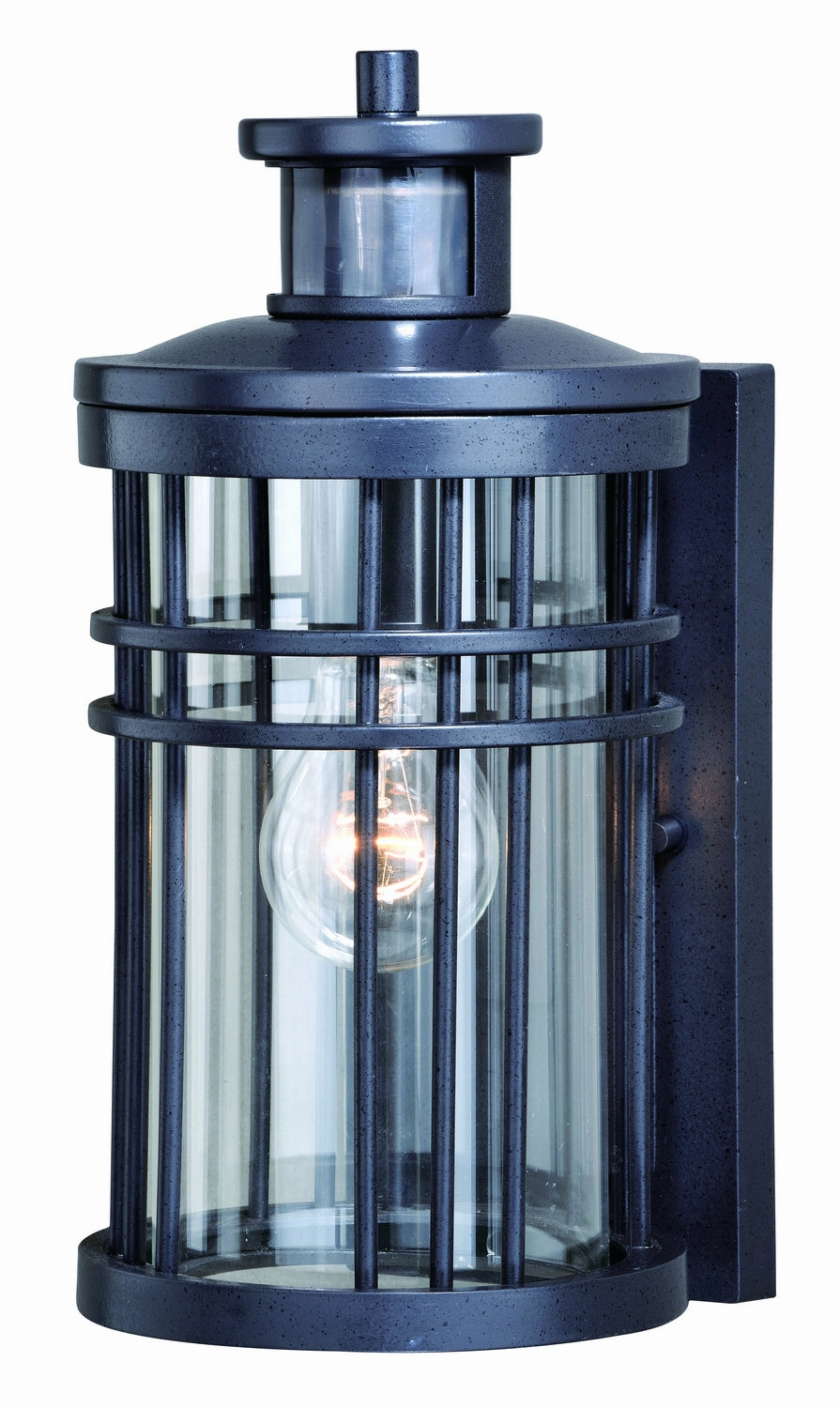 Wrightwood One Light Motion Sensor Outdoor Wall Light Vintage BlackOutdoor wall sconces with motion sensor