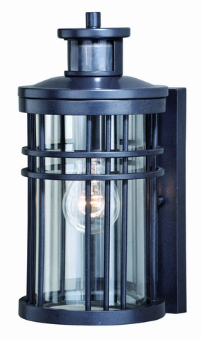 Wrightwood One Light Motion Sensor Outdoor Wall Light Vintage BlackOutdoor wall sconces with motion sensor