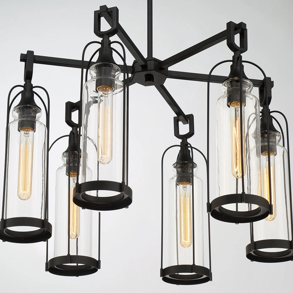 Yasmin 27" 6 Light Outdoor Chandelier