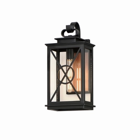 Yorktown VX One Light Outdoor Wall Sconce Black/Aged CopperOutdoor wall sconces with motion sensor