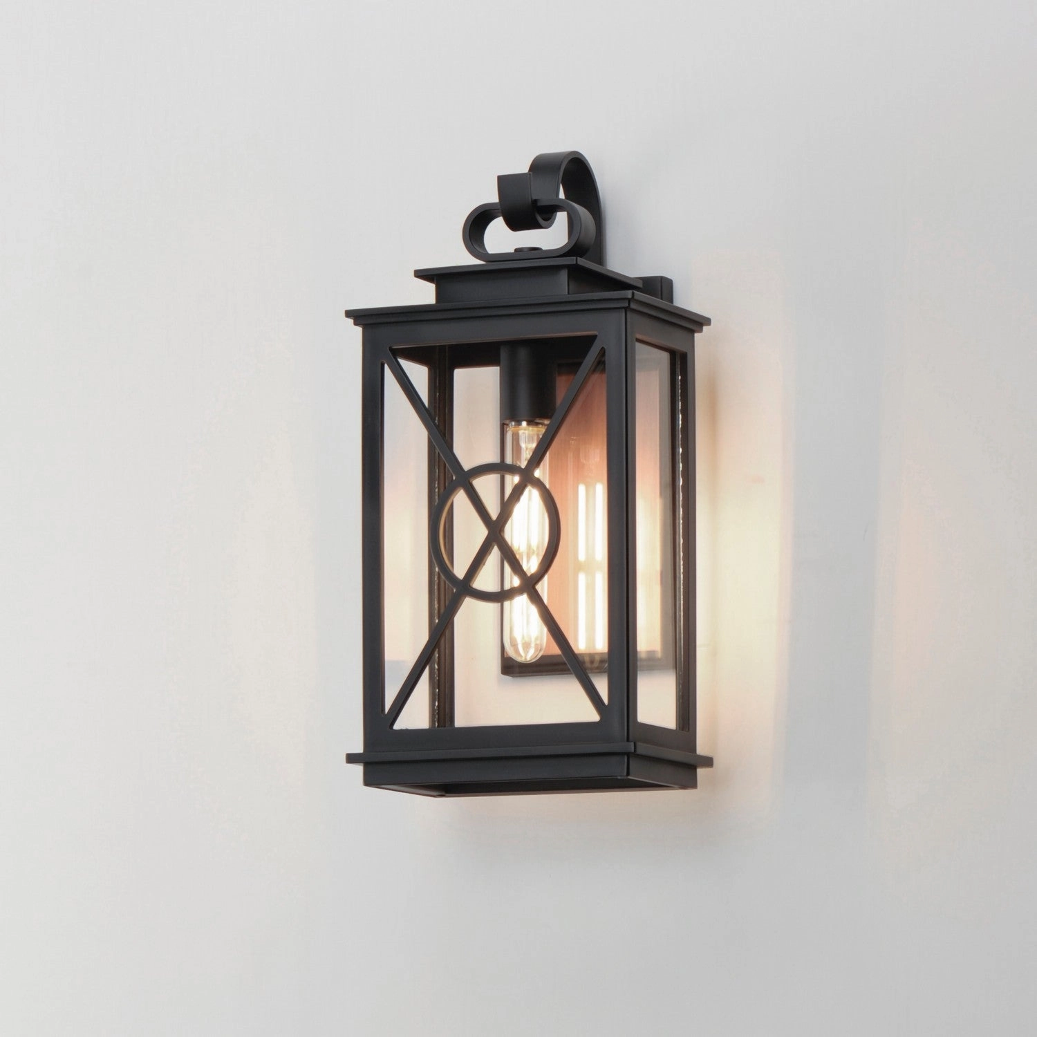 Yorktown VX One Light Outdoor Wall Sconce Black/Aged Copper