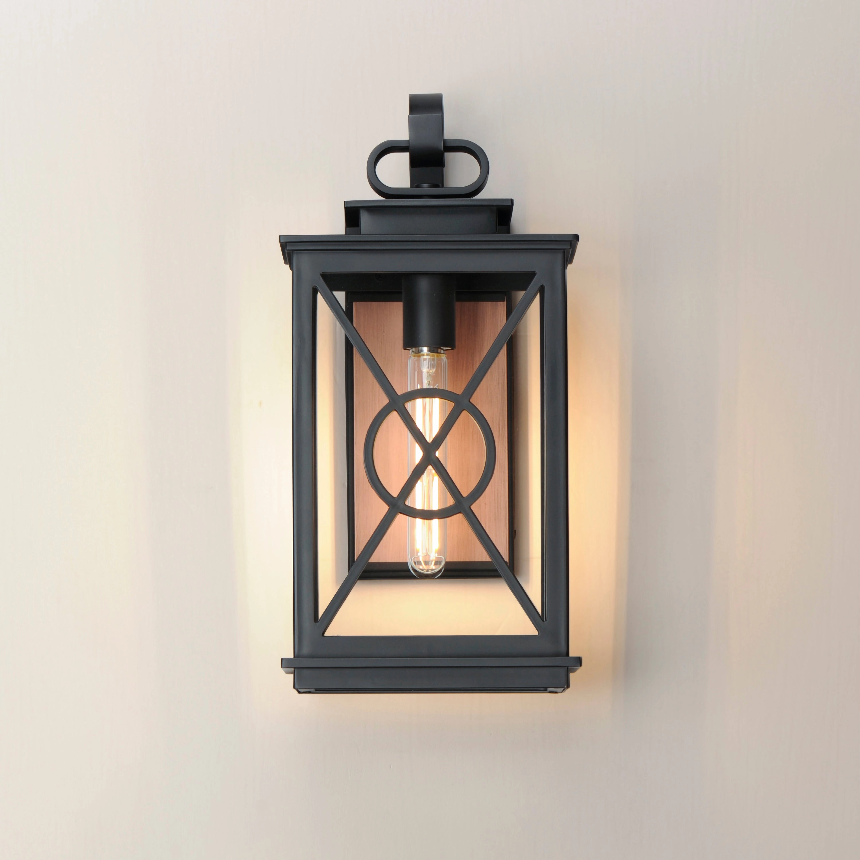 Yorktown VX One Light Outdoor Wall Sconce Black/Aged Copper