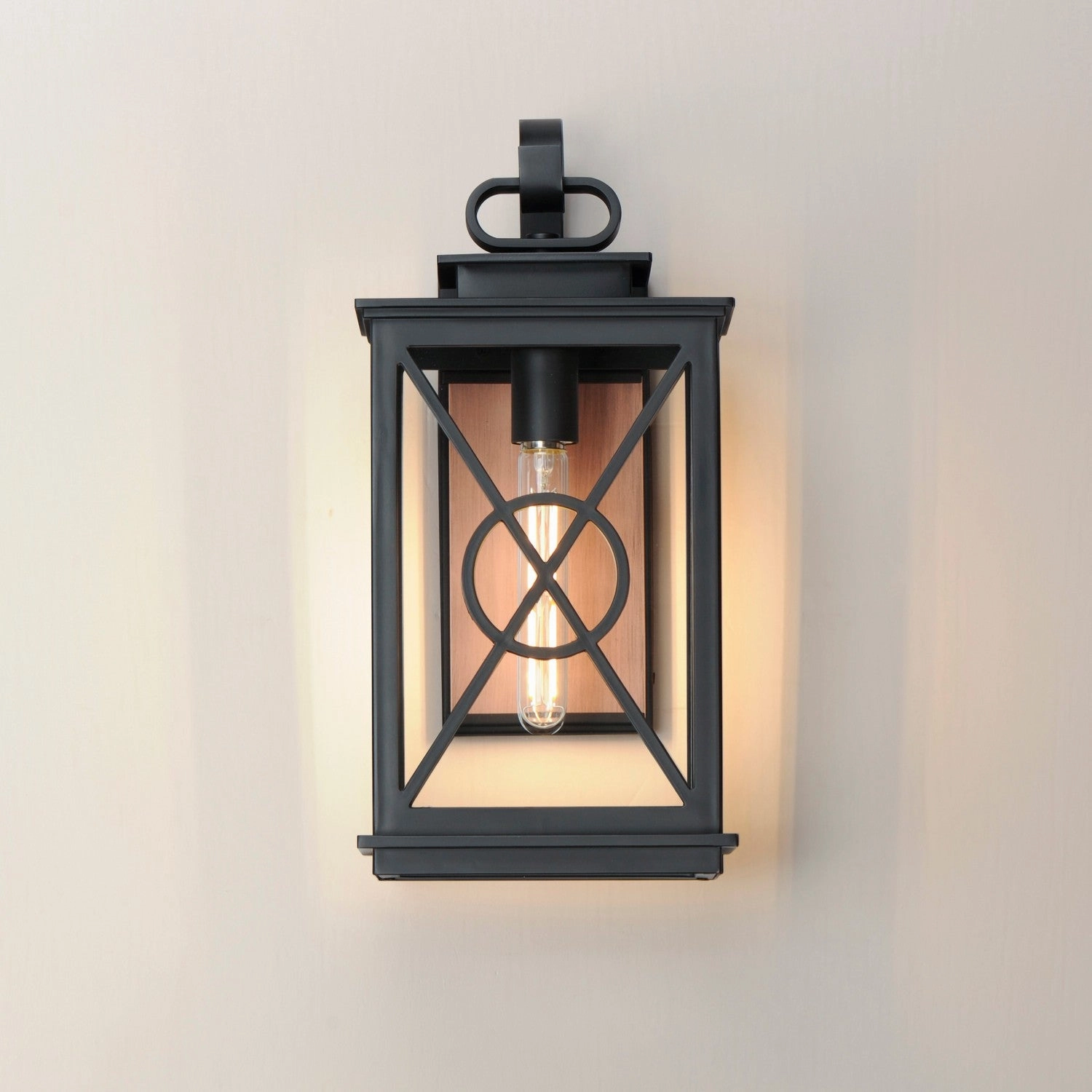 Yorktown VX One Light Outdoor Wall Sconce Black/Aged Copper