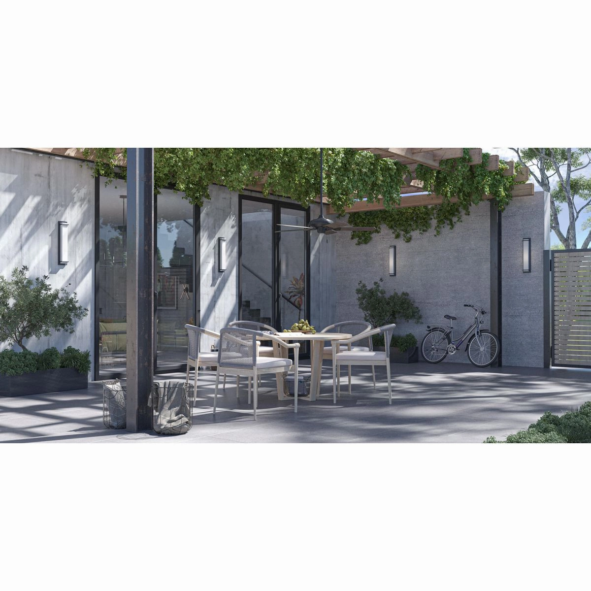 Z-1080 Led LED Outdoor Wall Sconce Black