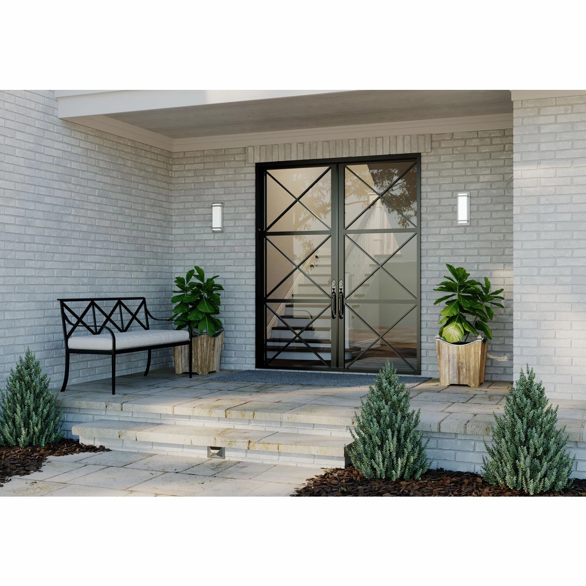Z-1080 Led LED Outdoor Wall Sconce Metallic Gray